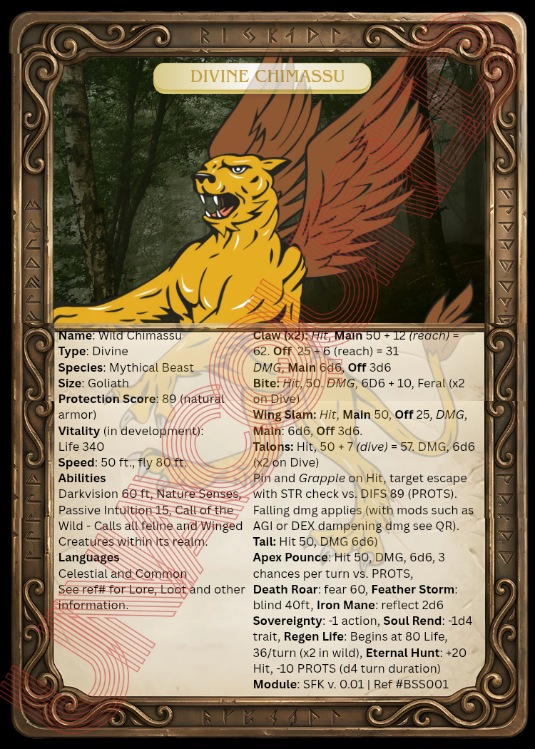 Wild Chimassu Boss Card Front